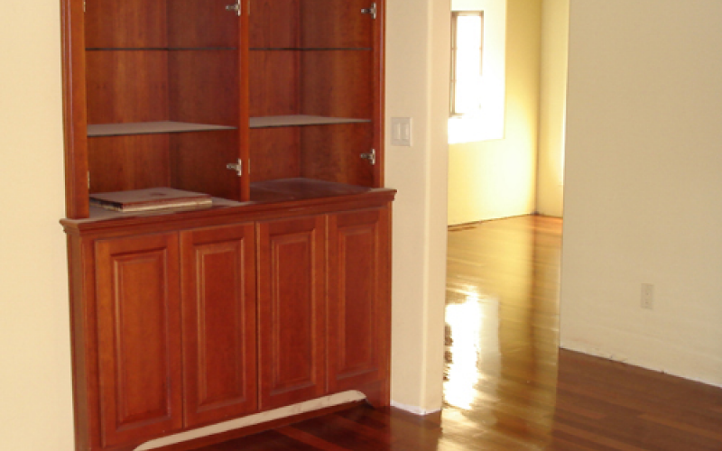 Remodeled cabinet/shelves