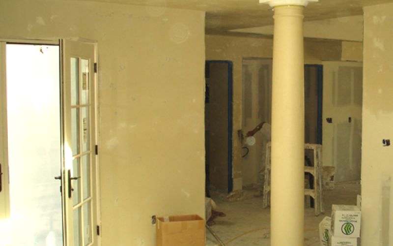 Interior during remodel