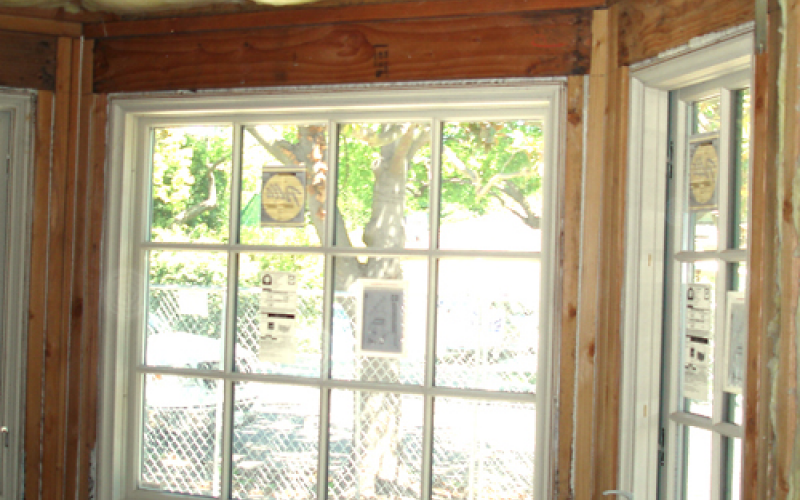 Bay window during remodel