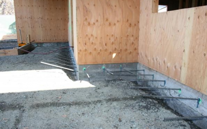 Concrete Foundation with Rebar so it doesn't shift or Crack