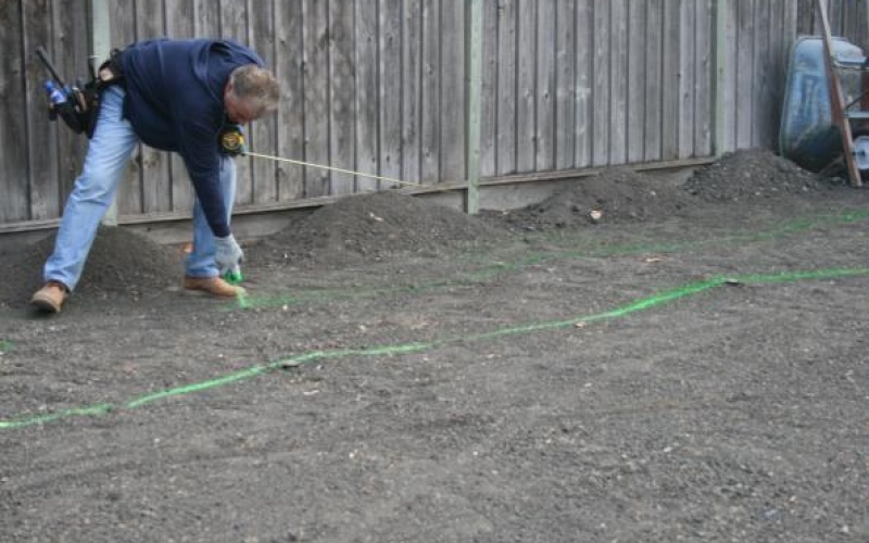 Preparing the rear landscaping