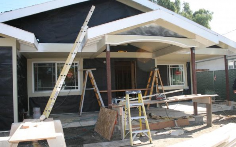 Waterproofing front of home