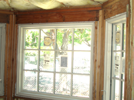 Bay window during remodel